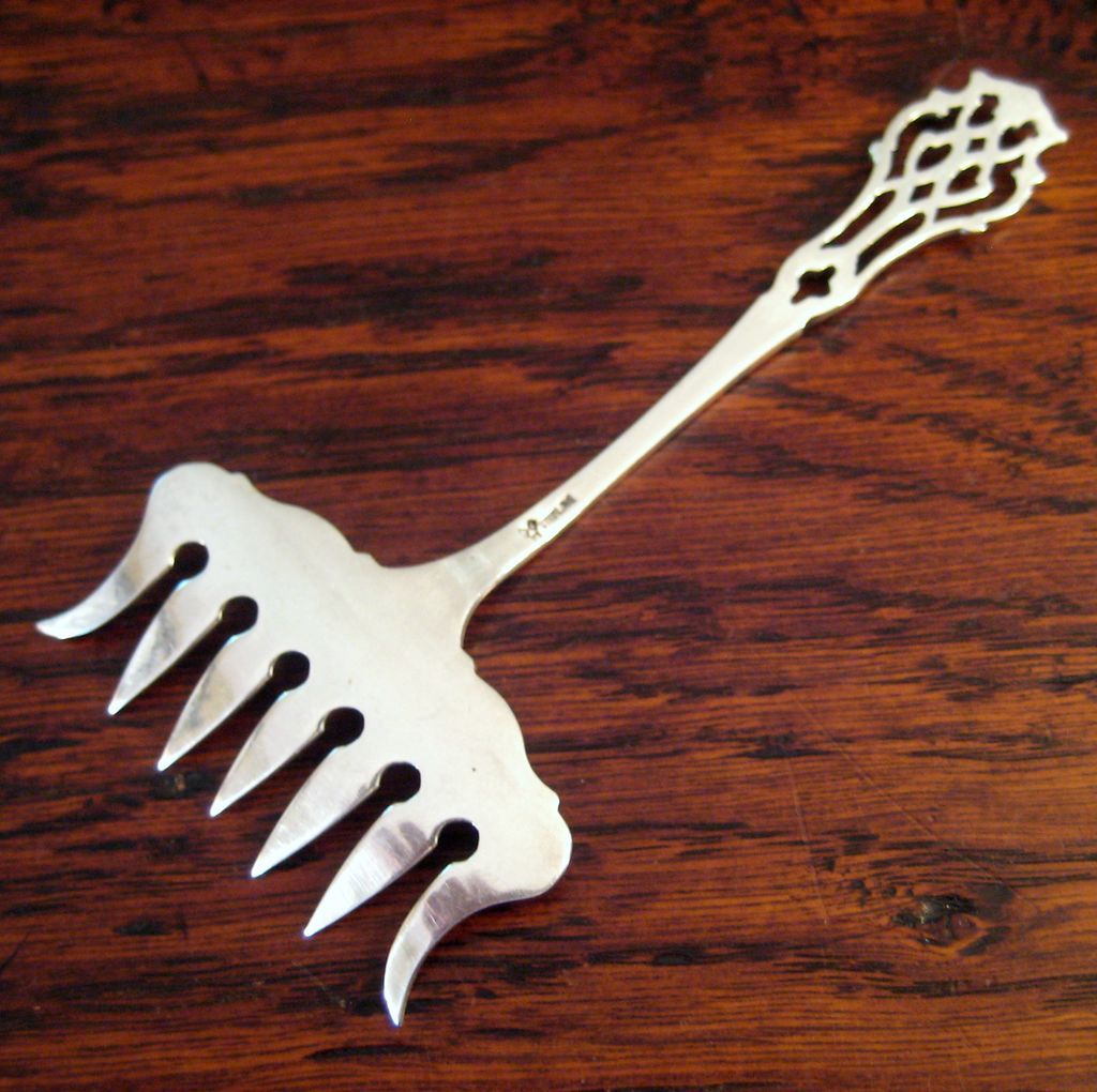 Antique Sterling Silver Sardine Fork By Rogers, Lunt & Bowlen, Circa 1910 Antique Sterling Silver Sardine Fork By Rogers, Lunt & Bowlen, Circa 1910