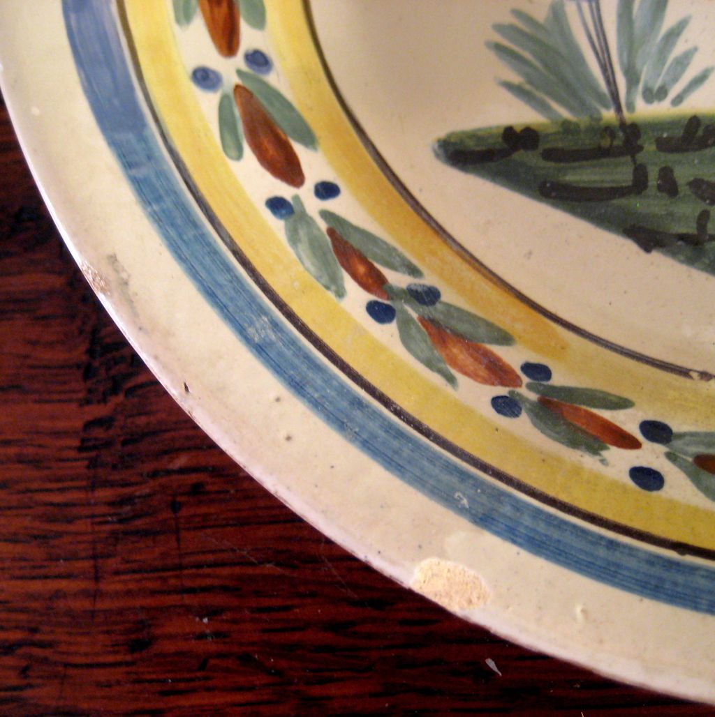 19th Century Signed Quimper French Faience Bowl, Circa 1890 19th Century Signed Quimper French Faience Bowl, Circa 1890