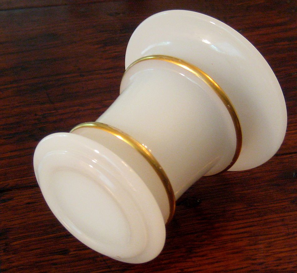 Vintage French Opaline Vase With Gold Trim, Circa 1930 Vintage French Opaline Vase With Gold Trim, Circa 1930