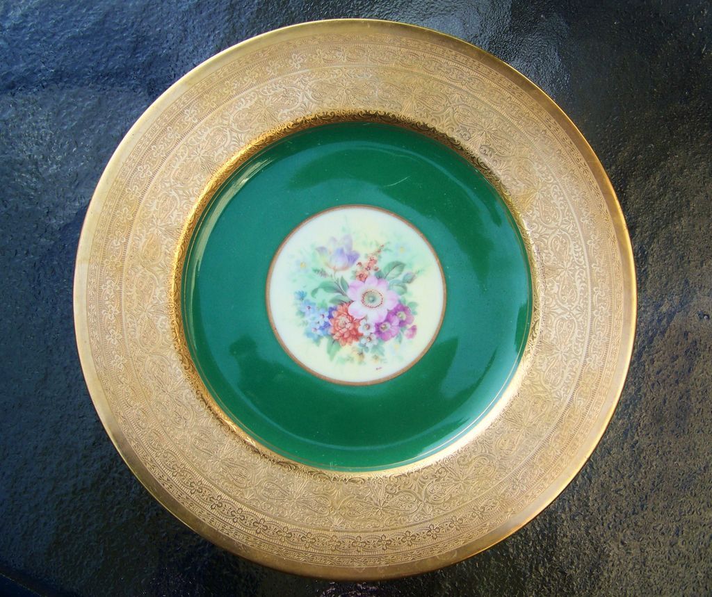 Beautifully Etched Pickard Studios of Chicago & Royal Bavarian Hutchenreuther Selb Bavaria1925 "Wild Flowers" 10-7/8" Plate Beautifully Etched Pickard Studios of Chicago & Royal Bavarian Hutchenreuther Selb Bavaria1925 "Wild Flowers" 10-7/8" Plate