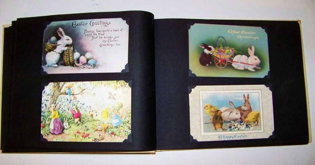 Vintage 1930--40's Little Girl's Post Card Collection Book of "Easter" 33 Post Cards Vintage 1930--40's Little Girl's Post Card Collection Book of "Easter" 33 Post Cards