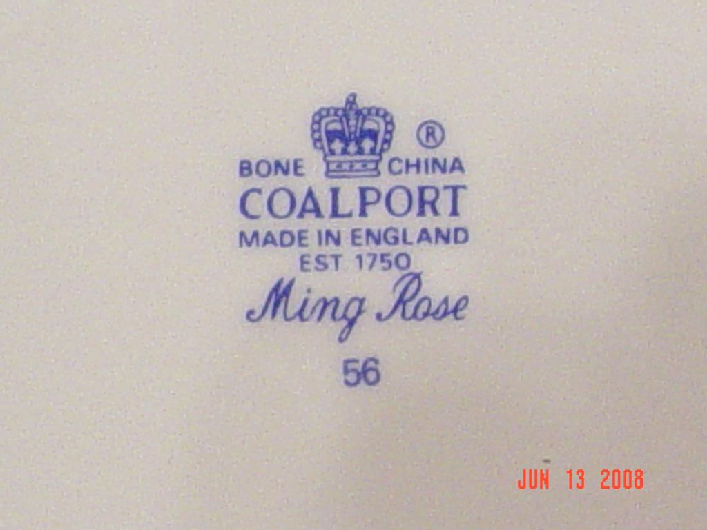 Fine Coalport Ming Rose Bone China Handled Tray 11-1/2" Nice Colors Fine Coalport Ming Rose Bone China Handled Tray 11-1/2" Nice Colors