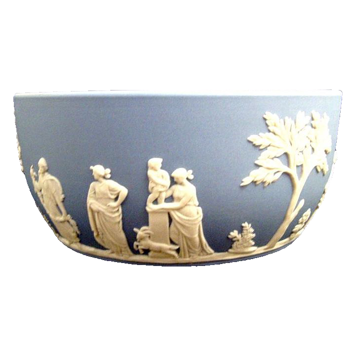Grecian Scene Wedgwood blue Jasperware 5 " bowl Grecian Scene Wedgwood blue Jasperware 5 " bowl