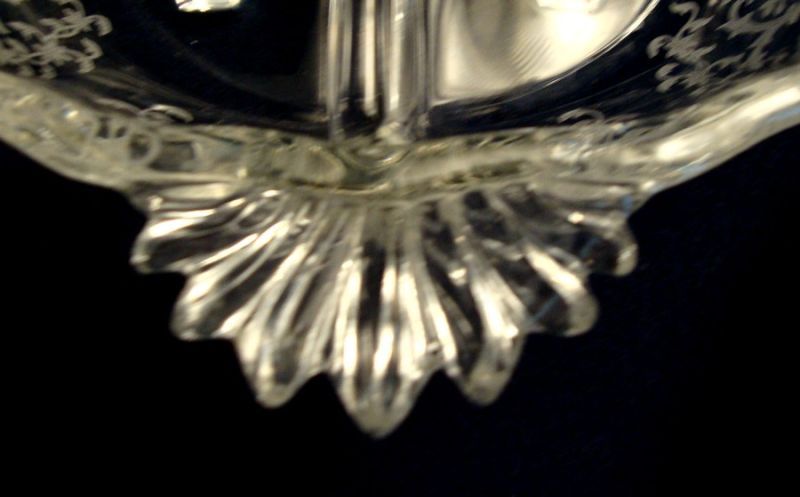 Elegant Fostoria glass #2496 3 part relish Navarre etch Elegant Fostoria glass #2496 3 part relish Navarre etch