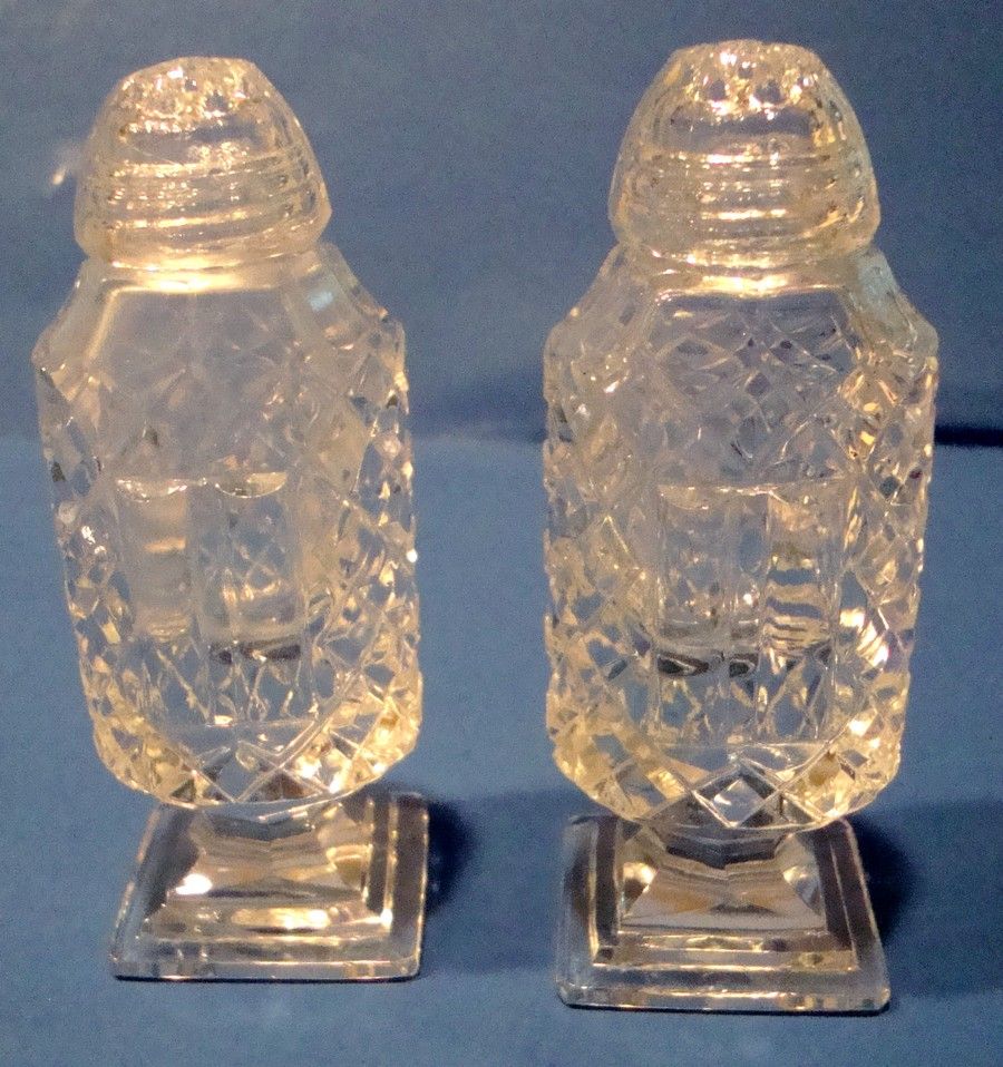 American Brilliant cut glass salt and pepper shakers American Brilliant cut glass salt and pepper shakers