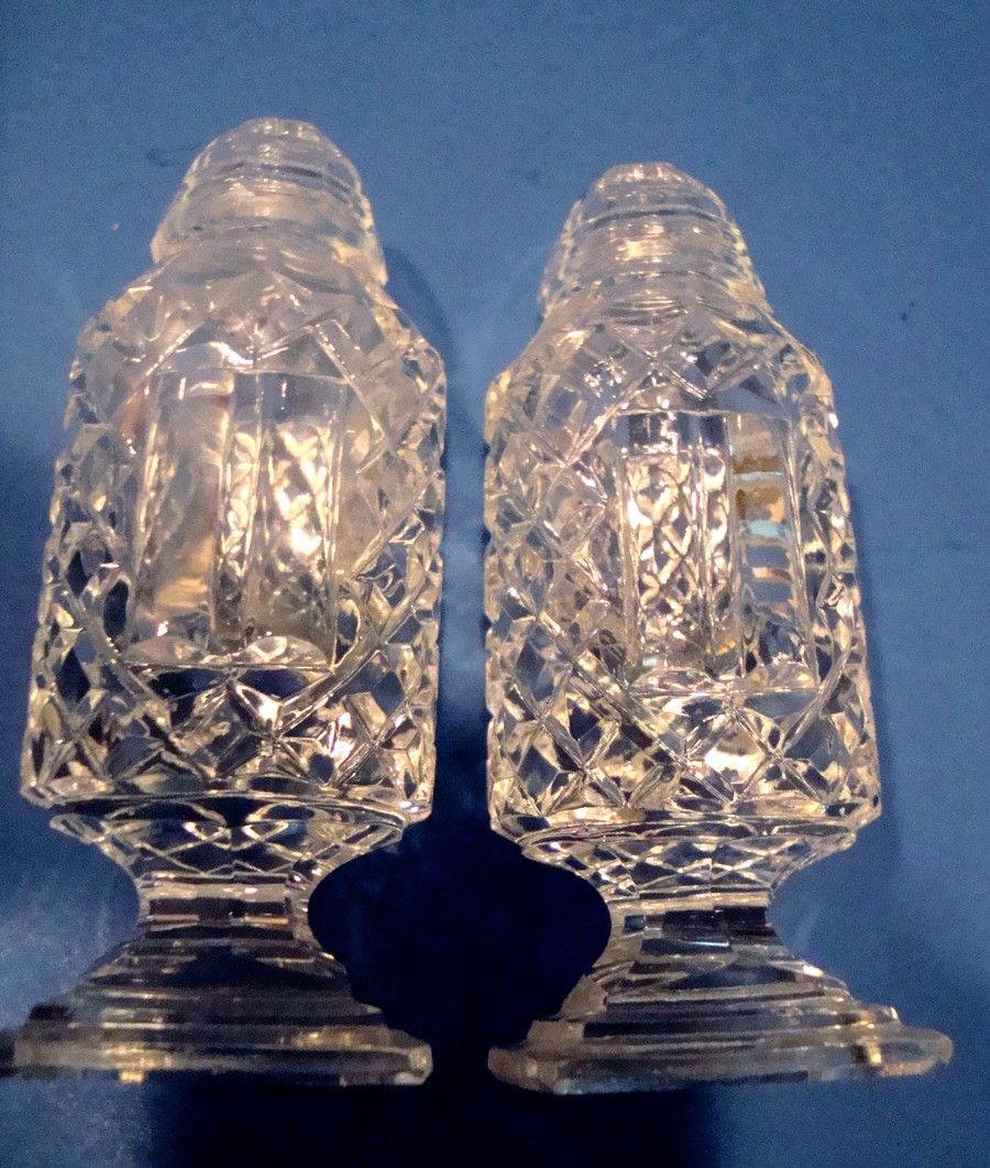 American Brilliant cut glass salt and pepper shakers American Brilliant cut glass salt and pepper shakers