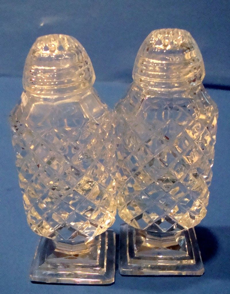 American Brilliant cut glass salt and pepper shakers American Brilliant cut glass salt and pepper shakers