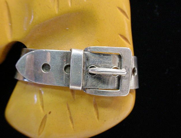 Assembled Vintage Bakelite Carved Wood Dog Pin Assembled Vintage Bakelite Carved Wood Dog Pin