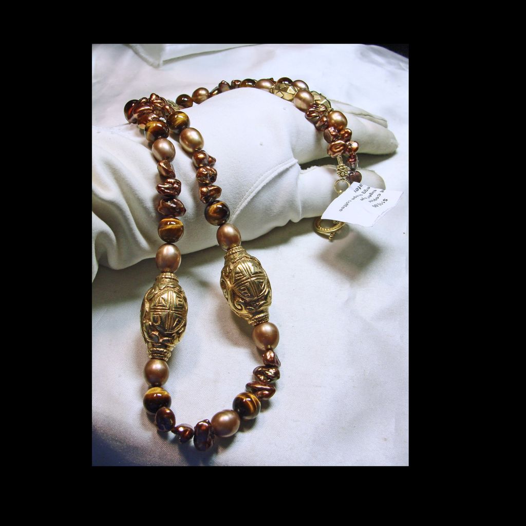 Bronze, Copper, Gold Color Vermeil Necklace Bronze, Copper, Gold Color Vermeil Necklace