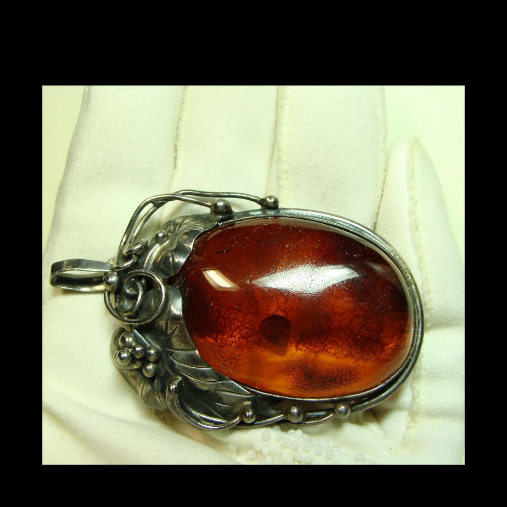Baltic Amber in Sterling Silver Pendant Baltic Amber in Sterling Silver Pendant