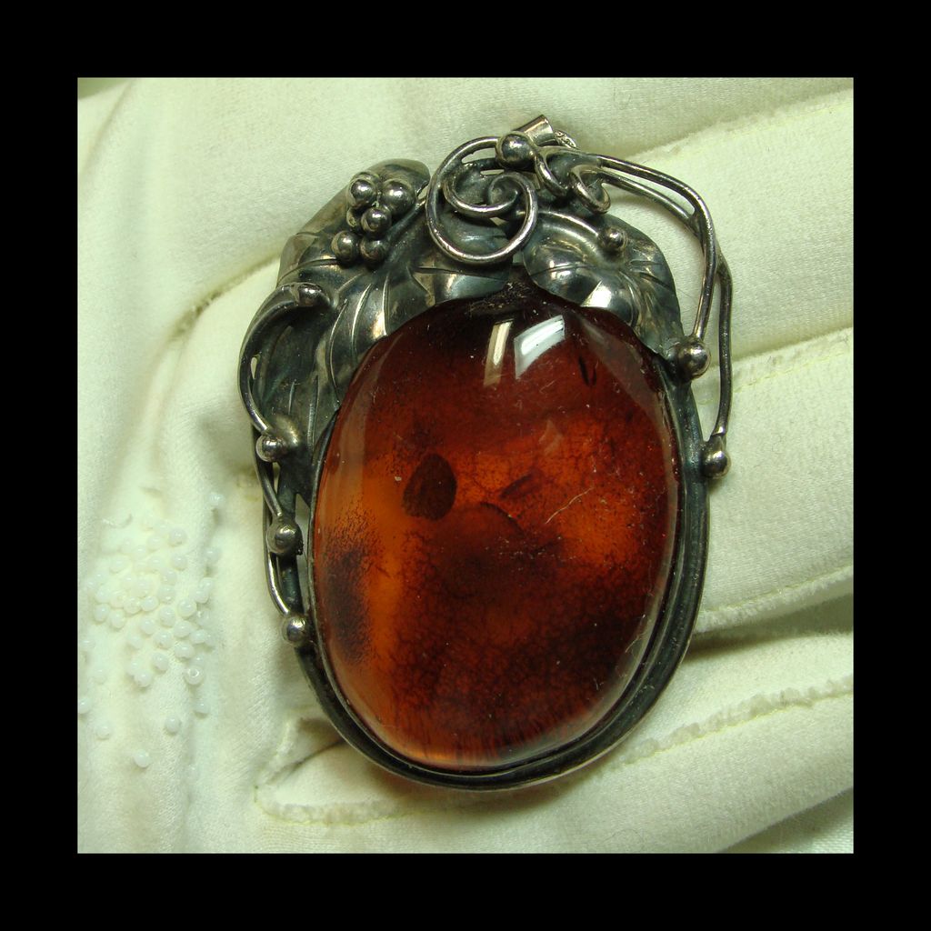 Baltic Amber in Sterling Silver Pendant Baltic Amber in Sterling Silver Pendant
