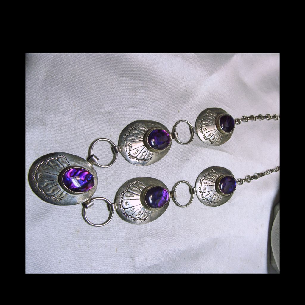 Sterling Link Style Necklace with Stamped Decoration Sterling Link Style Necklace with Stamped Decoration