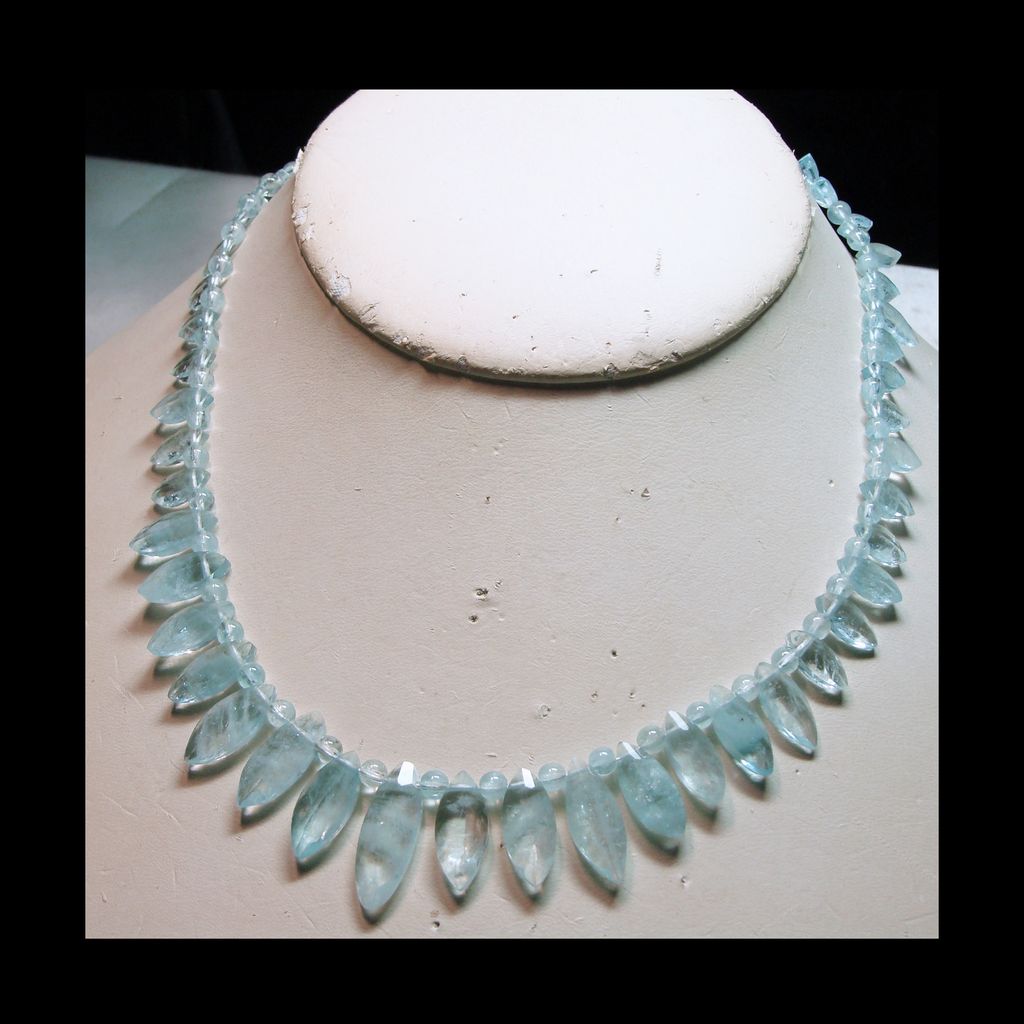 Aqua and Sterling Silver Necklace Aqua and Sterling Silver Necklace