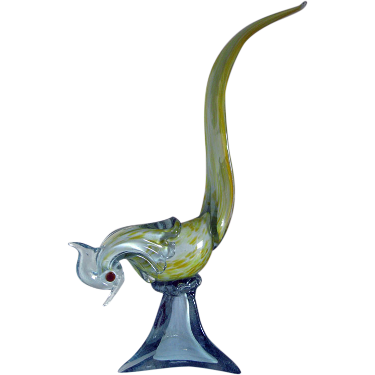 Mid Century Large Murano Glass Bird Mid Century Large Murano Glass Bird