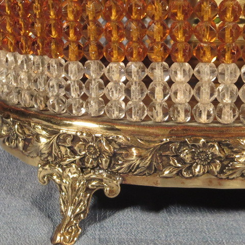 Czech Art Glass Beaded Lamp Czech Art Glass Beaded Lamp