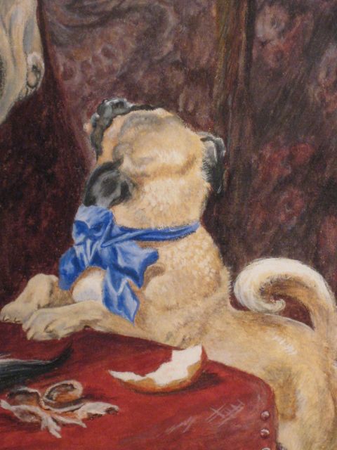 Dogs Monkey Trio Watercolor Painting Dogs Monkey Trio Watercolor Painting