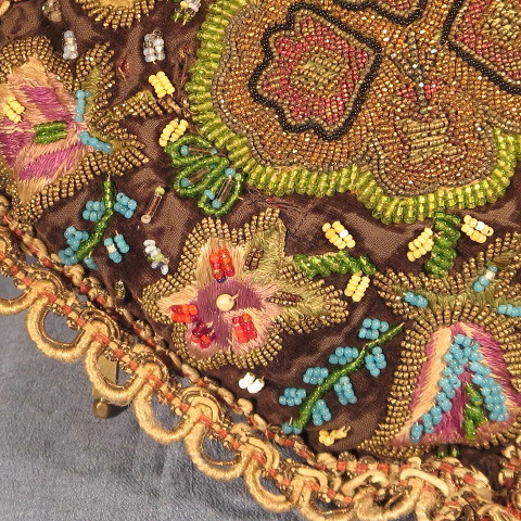 Victorian Bead Work Pillow Victorian Bead Work Pillow