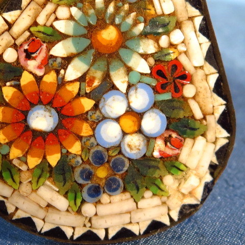 Antique micro mosaic picture frame Antique micro mosaic picture frame