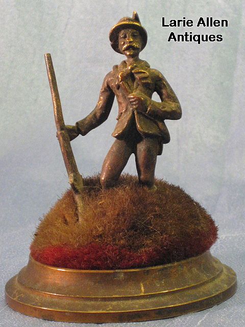 Antique Bronze Figural Pen Wipe of Hunter Antique Bronze Figural Pen Wipe of Hunter