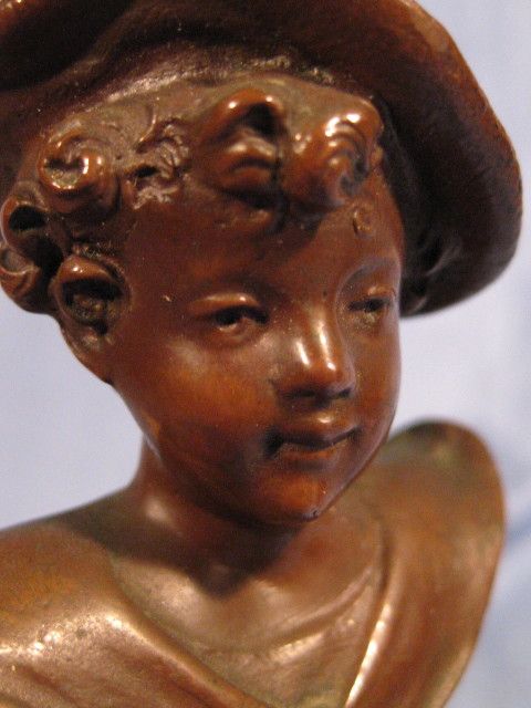 Miniature French Bronze Bust on Socle Miniature French Bronze Bust on Socle