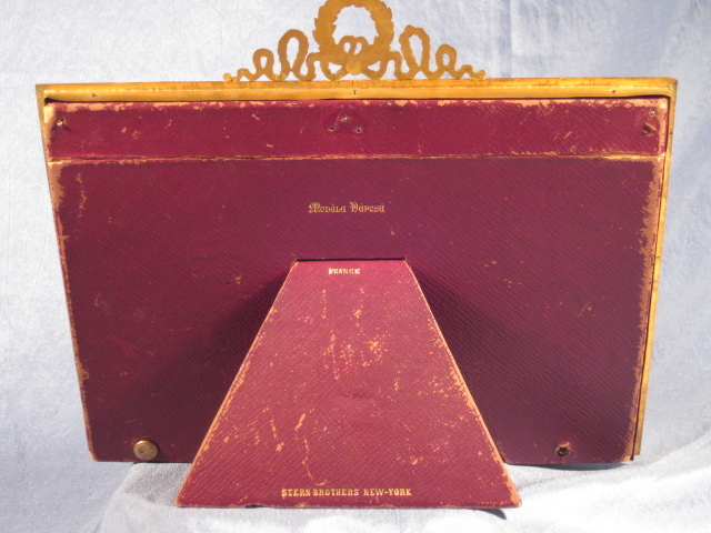 Antique French Dore Bronze Double Picture Frame Antique French Dore Bronze Double Picture Frame