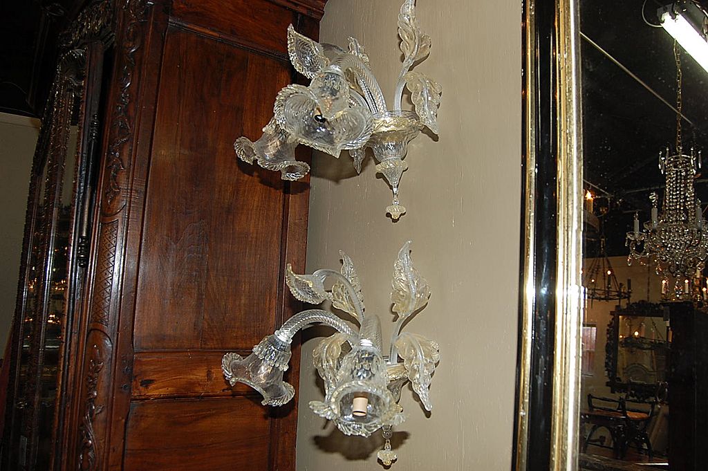 Pair of Murano Glass Sconce Pair of Murano Glass Sconce