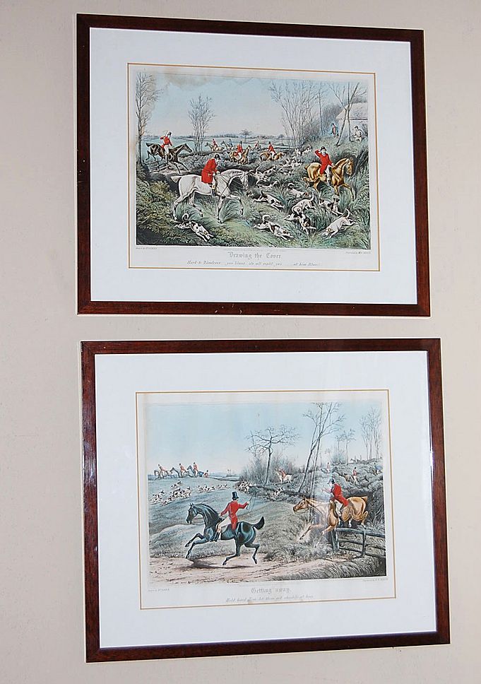 Pair of English Fox Hunting Engravings Pair of English Fox Hunting Engravings