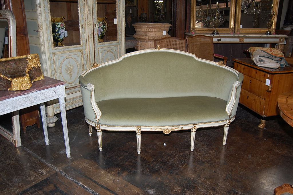 French Louis XVI Painted Sofa French Louis XVI Painted Sofa