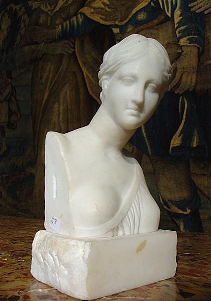 Antique European Marble Bust Antique European Marble Bust