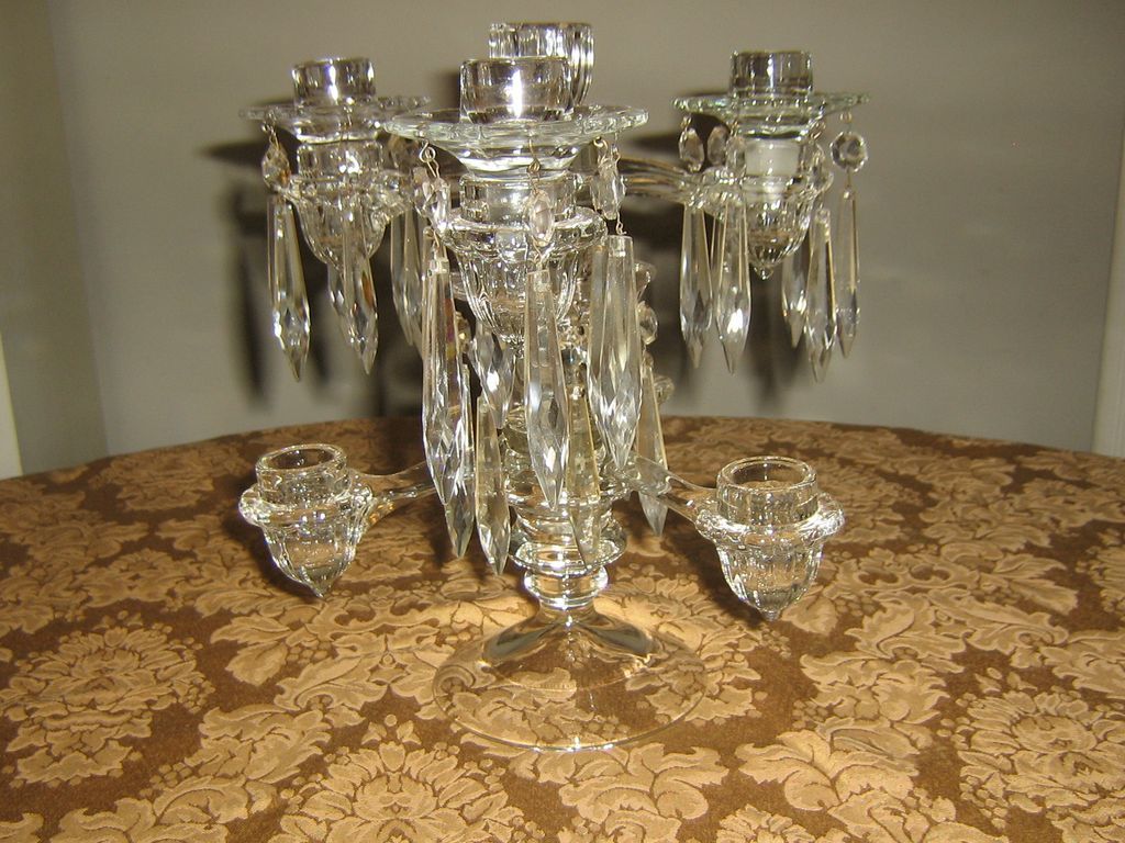 Vintage Cambridge 7 Light Crystal Candelabra! Fantastic Design Concept Vintage Cambridge 7 Light Crystal Candelabra! Fantastic Design Concept