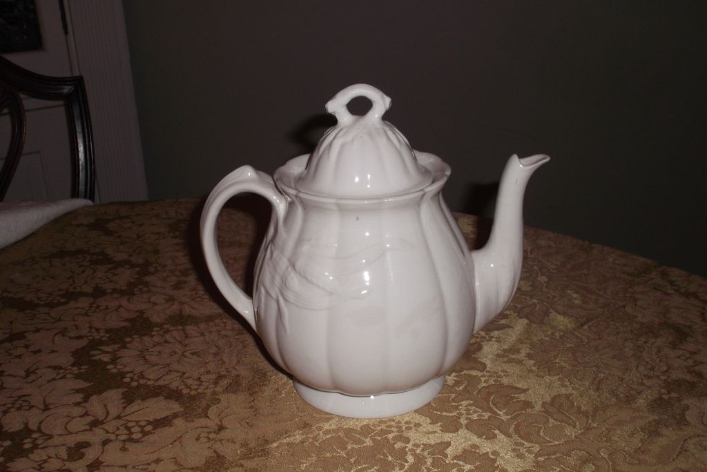 Wm. Adams & Sons Ironstone Teapot~ Wheat Motif ~ A vintage Beauty Wm. Adams & Sons Ironstone Teapot~ Wheat Motif ~ A vintage Beauty