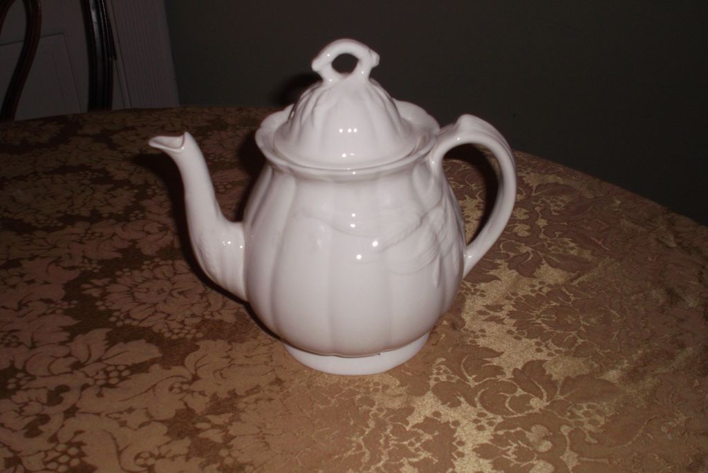 Wm. Adams & Sons Ironstone Teapot~ Wheat Motif ~ A vintage Beauty Wm. Adams & Sons Ironstone Teapot~ Wheat Motif ~ A vintage Beauty