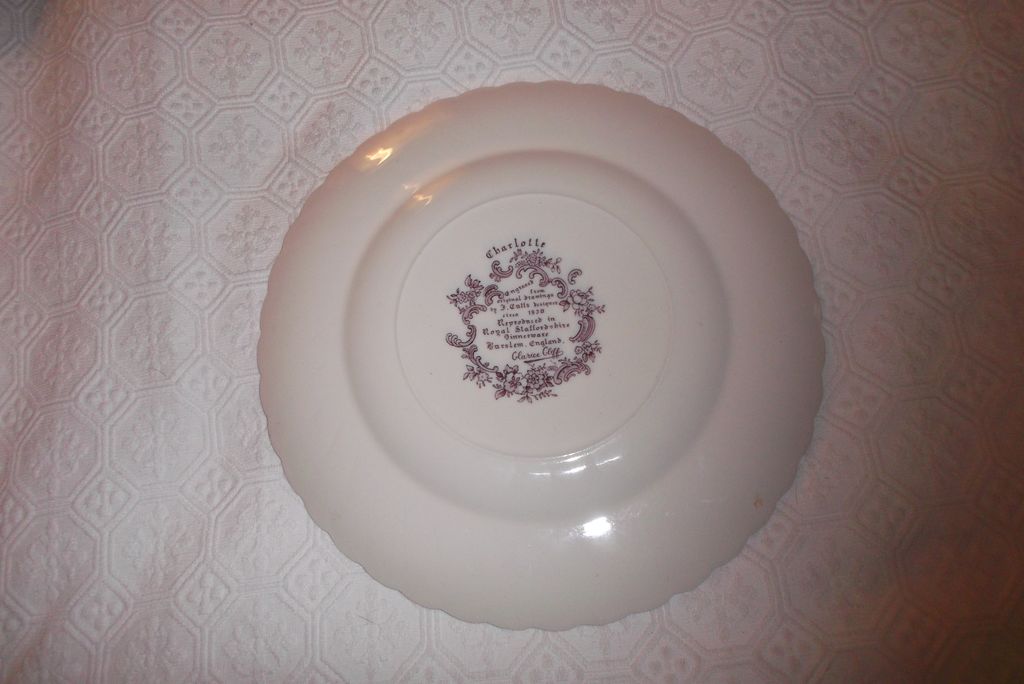 Charlotte by Clarice Cliff Royal Staffordshire Dinner Plate Charlotte by Clarice Cliff Royal Staffordshire Dinner Plate