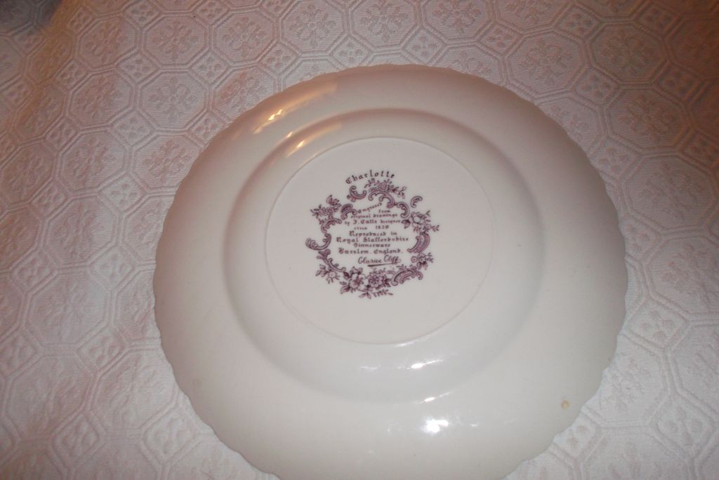 Charlotte by Clarice Cliff Royal Staffordshire Dinner Plate Charlotte by Clarice Cliff Royal Staffordshire Dinner Plate