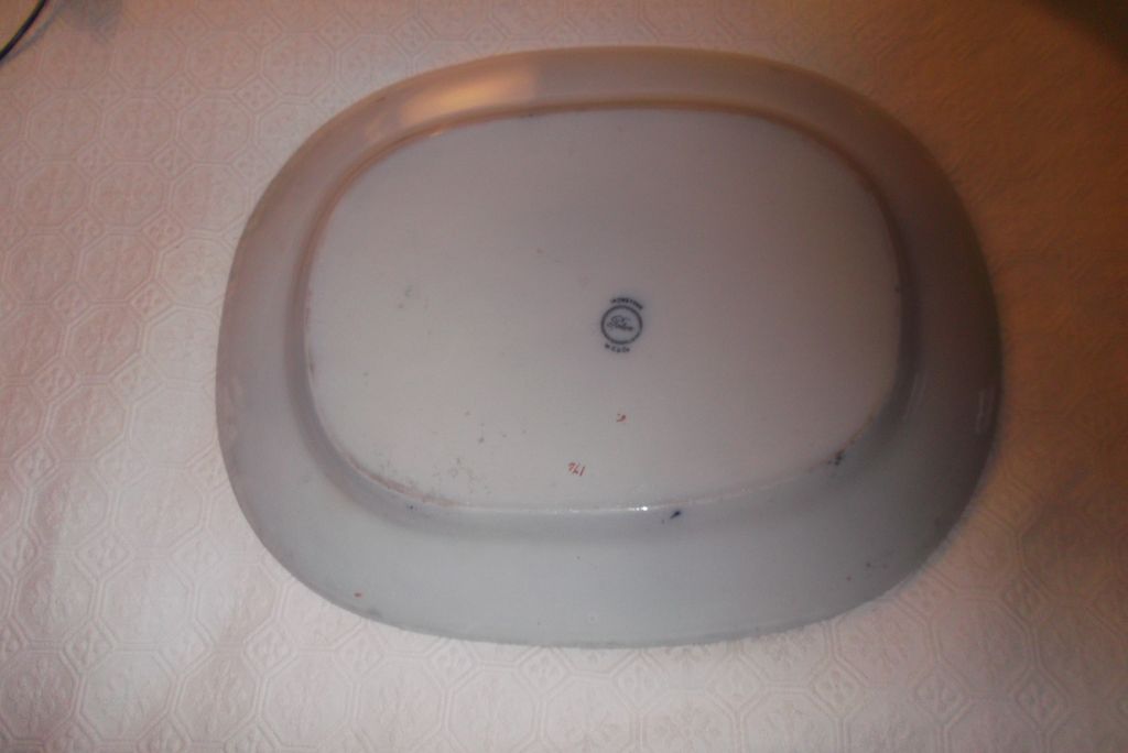 Antique Ironstone Polychrome 17"x 14" Platter~ "Pekin" M.E. & Co ca: 1844-1852 Antique Ironstone Polychrome 17"x 14" Platter~ "Pekin" M.E. & Co ca: 1844-1852