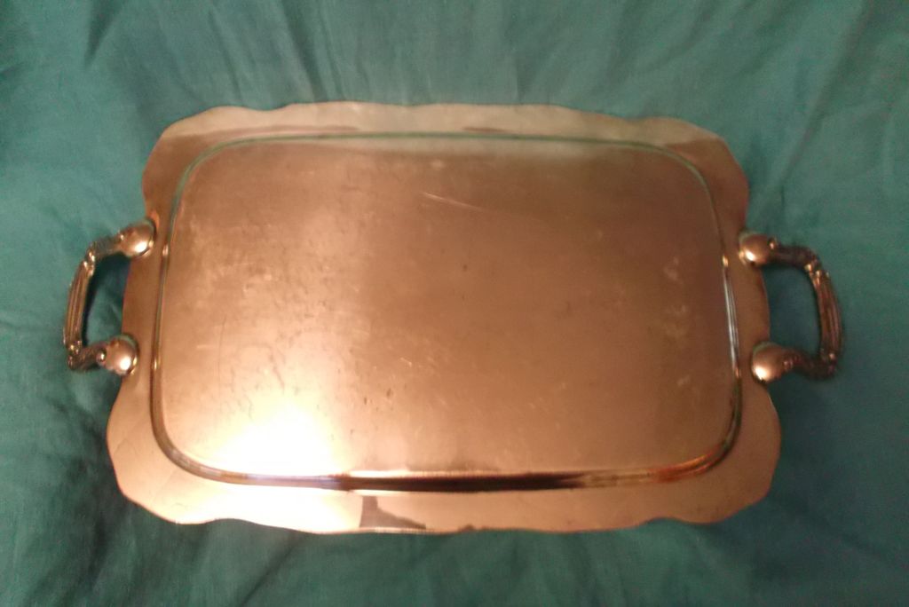 Vintage Silver Plate Serving Tray William A. Rogers 24" x 13" 5.50 Vintage Silver Plate Serving Tray William A. Rogers 24" x 13" 5.50