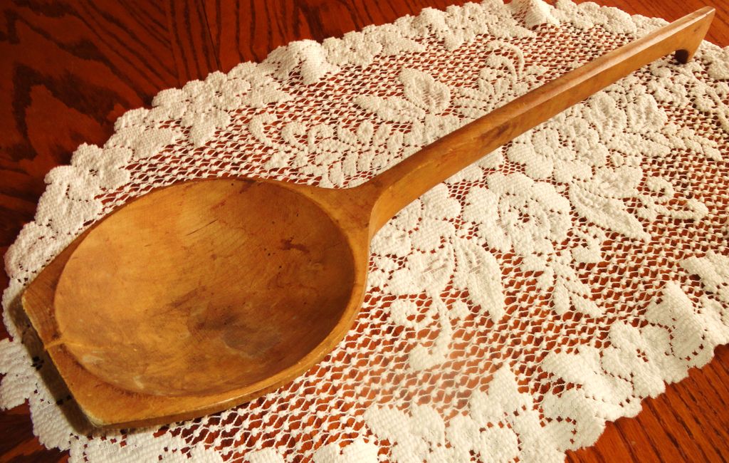 Late 18th Century - Early 19th Century Large Wooden (Treen) Spoon/Ladel Late 18th Century - Early 19th Century Large Wooden (Treen) Spoon/Ladel