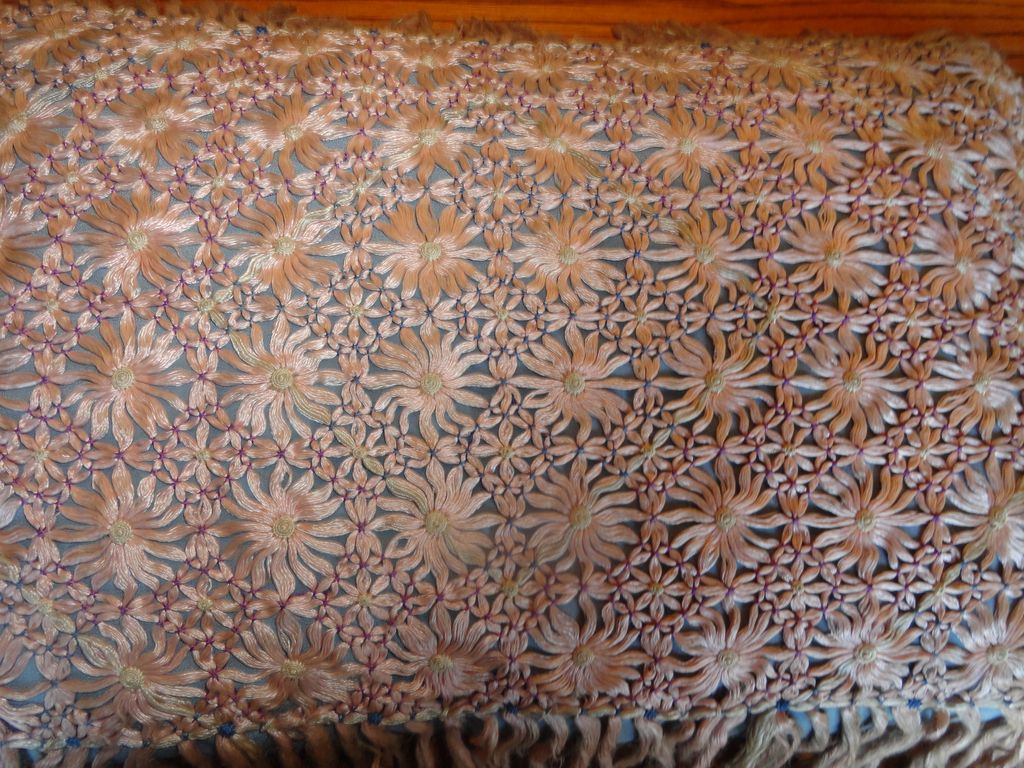 Exquisite Antique Silk Embroidered Pillow - Circa Early 1900's Exquisite Antique Silk Embroidered Pillow - Circa Early 1900's