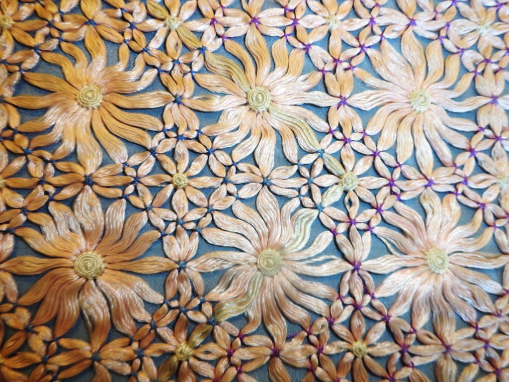 Exquisite Antique Silk Embroidered Pillow - Circa Early 1900's Exquisite Antique Silk Embroidered Pillow - Circa Early 1900's