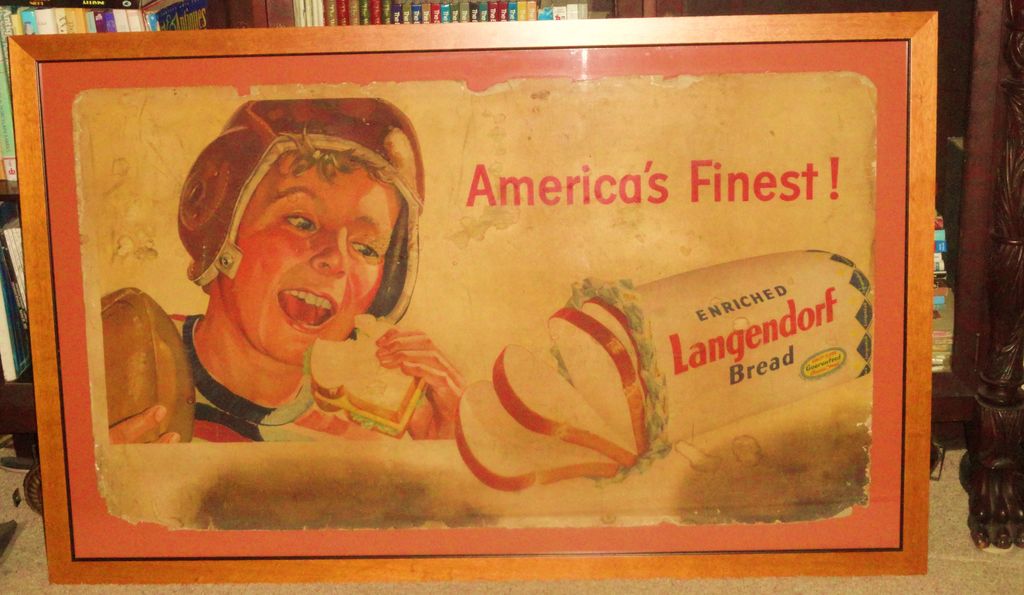1930's Langendorf Bread - Advertising/Sports Piece ~ GREAT SALE PRICE 1930's Langendorf Bread - Advertising/Sports Piece ~ GREAT SALE PRICE