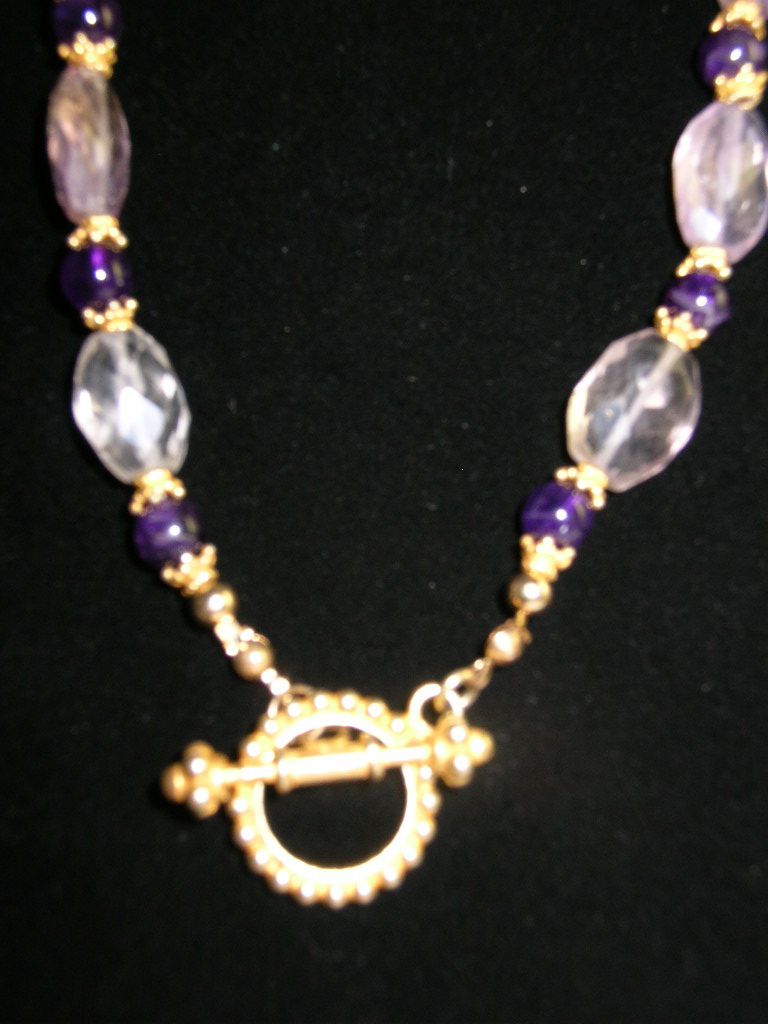 Ametrine and Amethyst Necklace and Earring Set Ametrine and Amethyst Necklace and Earring Set