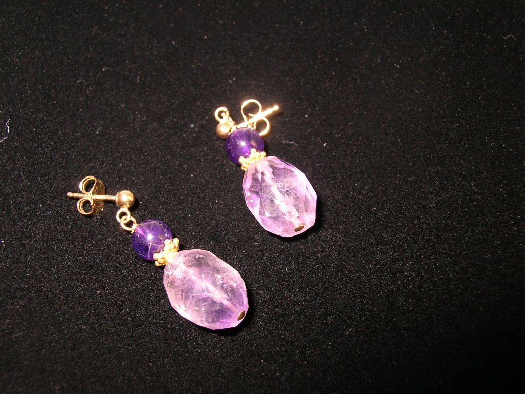Ametrine and Amethyst Necklace and Earring Set Ametrine and Amethyst Necklace and Earring Set