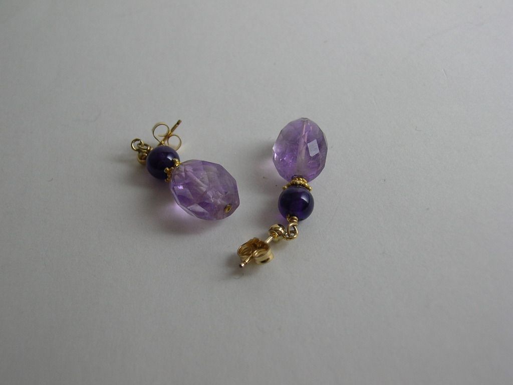 Ametrine and Amethyst Necklace and Earring Set Ametrine and Amethyst Necklace and Earring Set