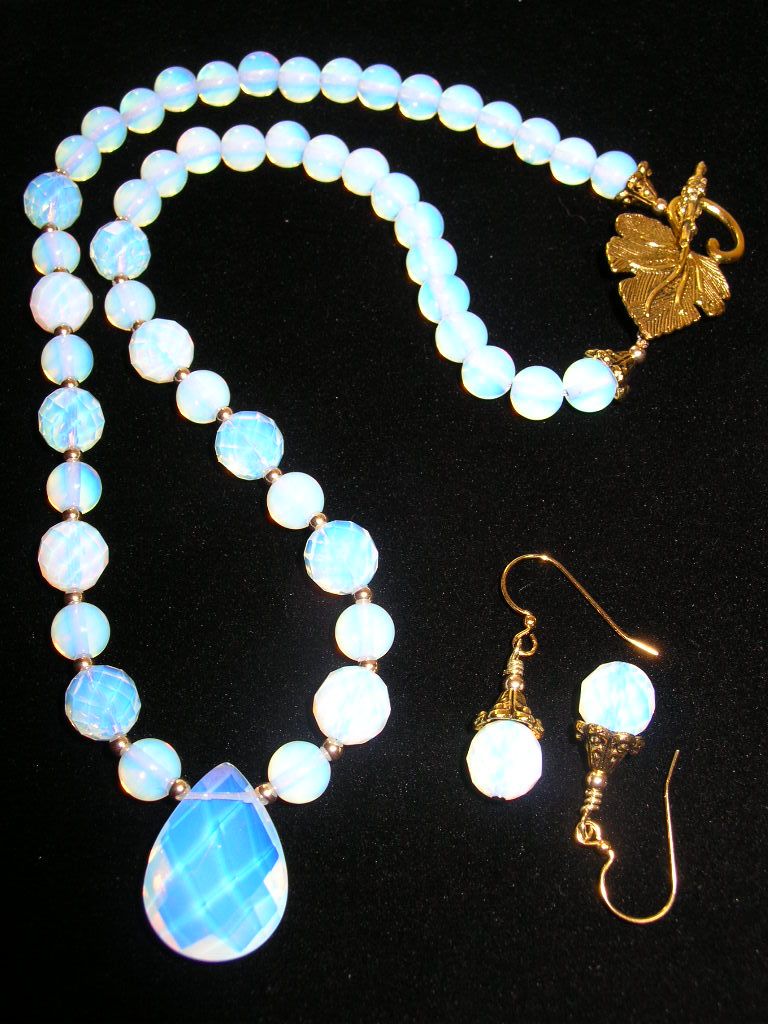 Opalite Necklace and Earring Set Opalite Necklace and Earring Set