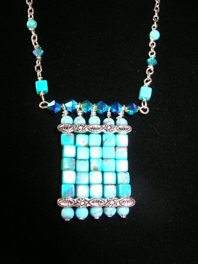 Turquoise Cubed Necklace Turquoise Cubed Necklace