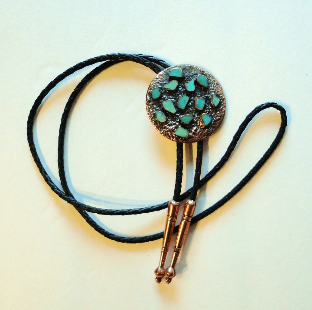 BELL TRADING POST Native American Bolo Tie ~ Copper ~ Turquoise BELL TRADING POST Native American Bolo Tie ~ Copper ~ Turquoise