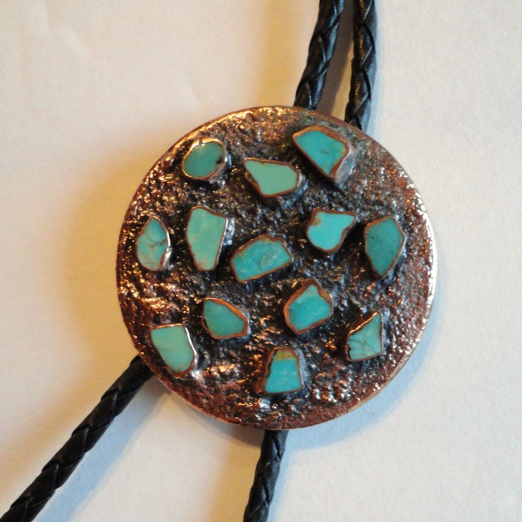 BELL TRADING POST Native American Bolo Tie ~ Copper ~ Turquoise BELL TRADING POST Native American Bolo Tie ~ Copper ~ Turquoise