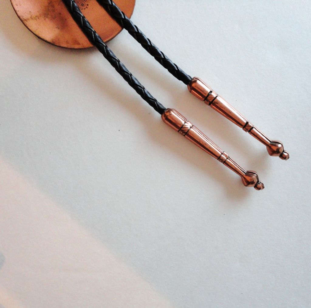 BELL TRADING POST Native American Bolo Tie ~ Copper ~ Turquoise BELL TRADING POST Native American Bolo Tie ~ Copper ~ Turquoise