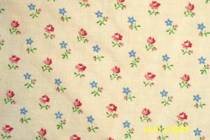 Vintage Cotton Blanket Cover Coverlet Tiny Pink Rosebuds With Blue Flowers Vintage Cotton Blanket Cover Coverlet Tiny Pink Rosebuds With Blue Flowers