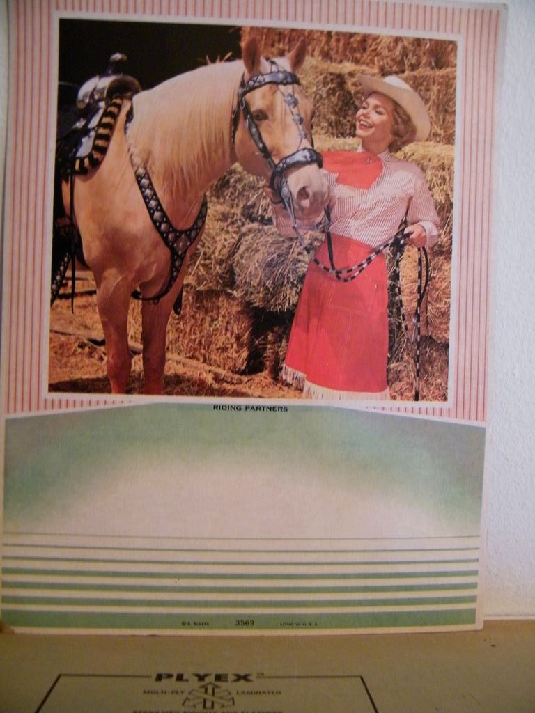 Cardboard Calendar Back..1965..DALE EVANS & TRIGGER..Riding Partners..Litho..A Scheer..Never Used Condition Cardboard Calendar Back..1965..DALE EVANS & TRIGGER..Riding Partners..Litho..A Scheer..Never Used Condition
